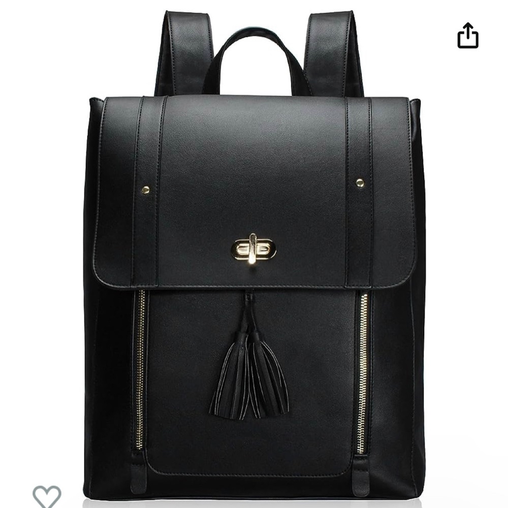 ESTARER Version Women Backpack 15.6 Inch Laptop Backpack  Rucksack Bag (Black)